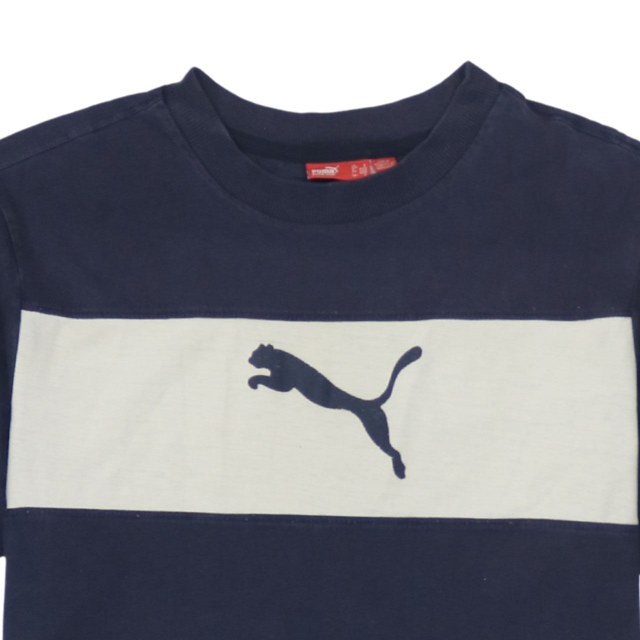 Puma Men's Blue Colourblock Crew Neck Sports T-Shirt Size S