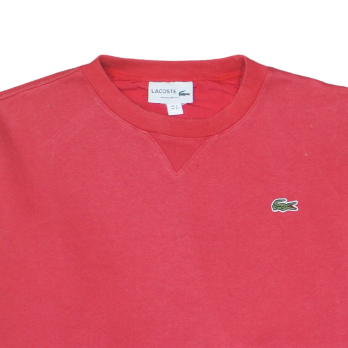 Lacoste Men's Red Regular Fit Crew Neck Sweatshirt Size M