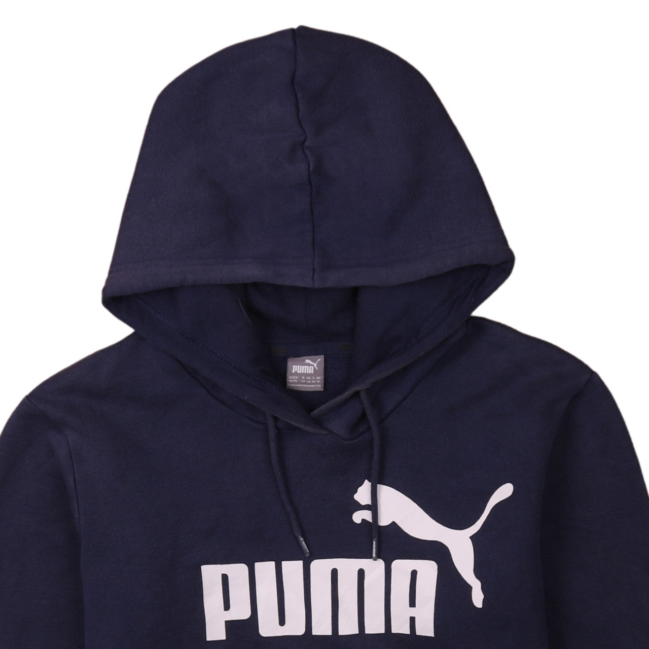 Puma Women's Navy Blue Pullover Hoodie UK 16 Logo Print Sweatshirt