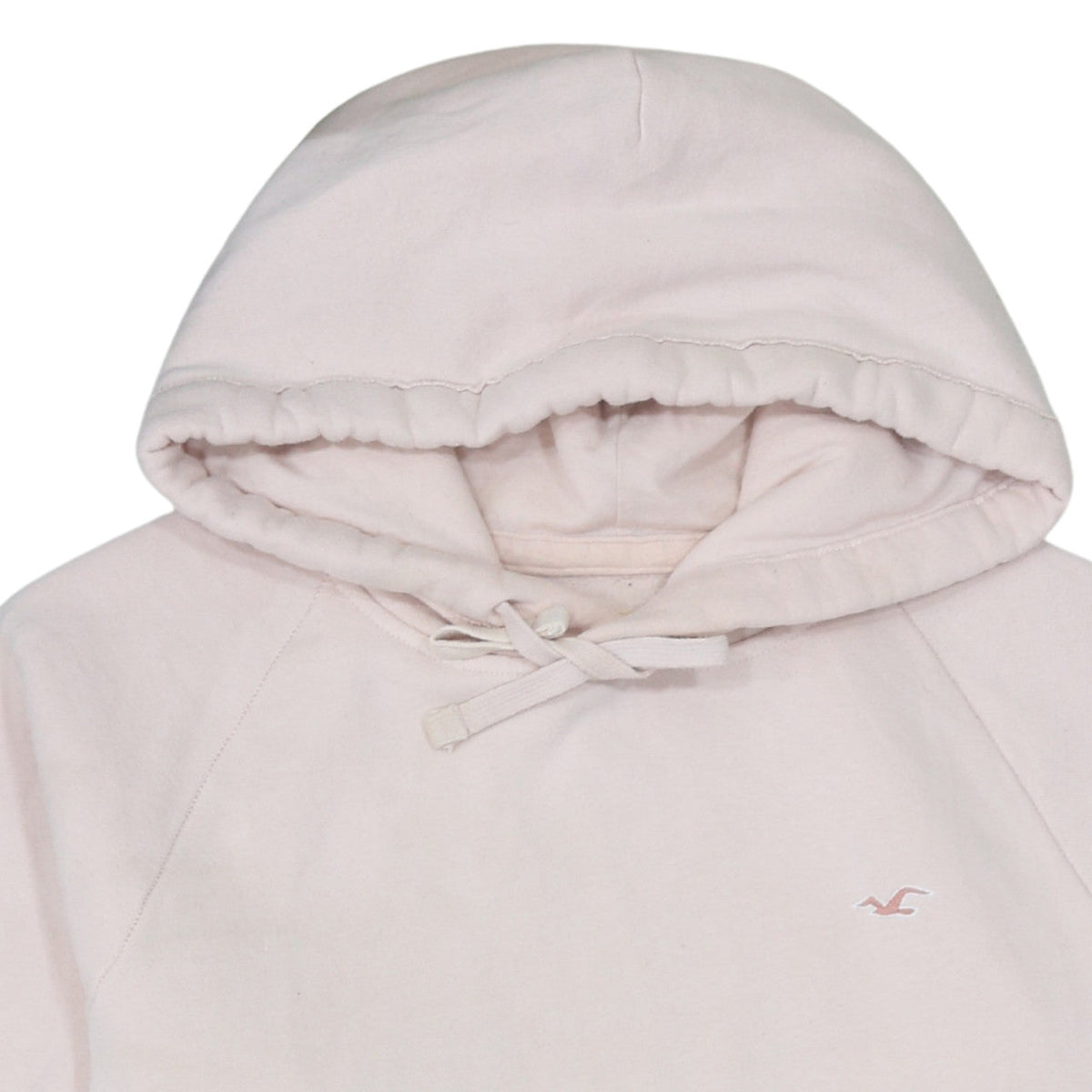 Hollister Men's Beige Pullover Hoodie L Logo Fleece Sweatshirt