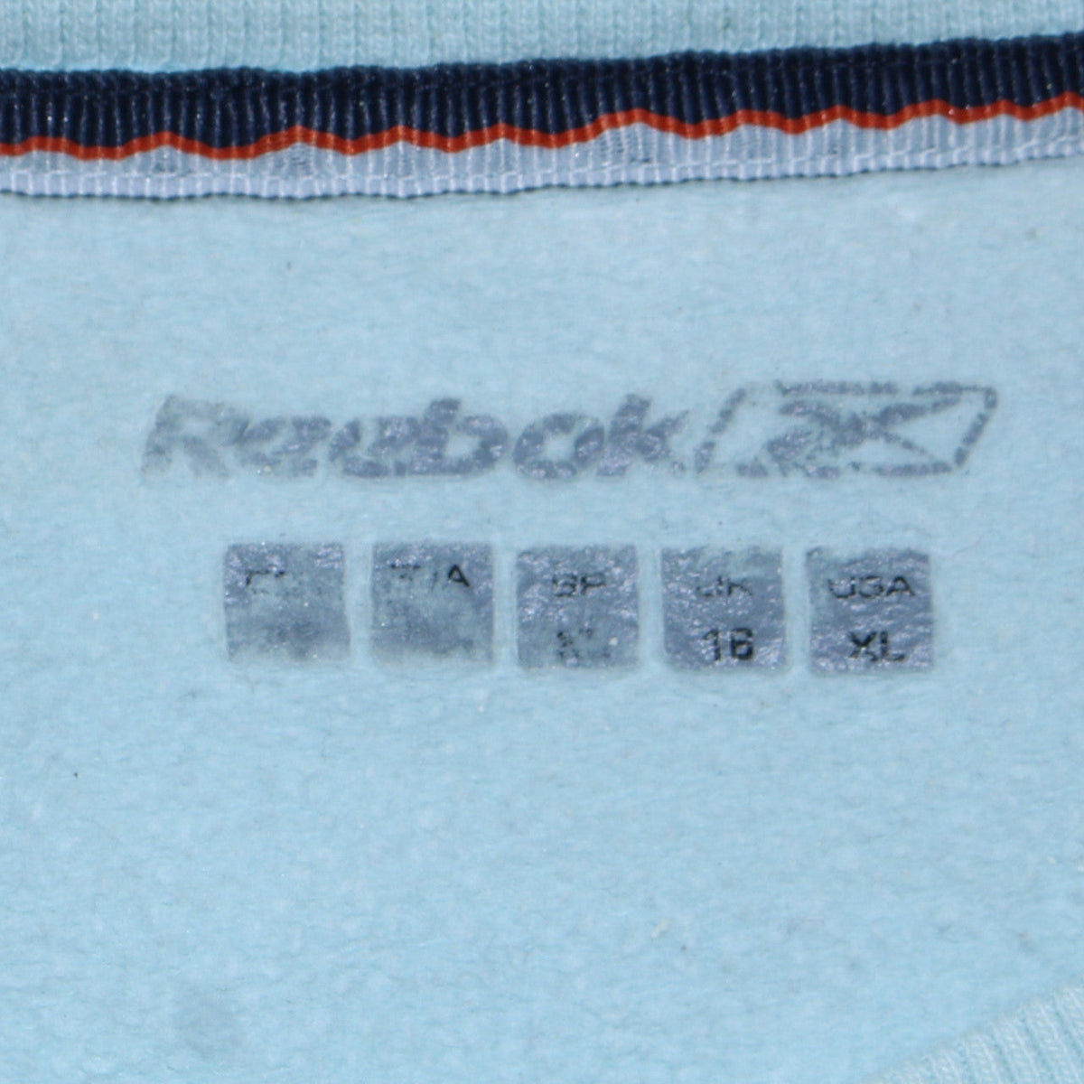 Reebok Women Blue Pullover Sweatshirt XL Logo Print Cotton Casual