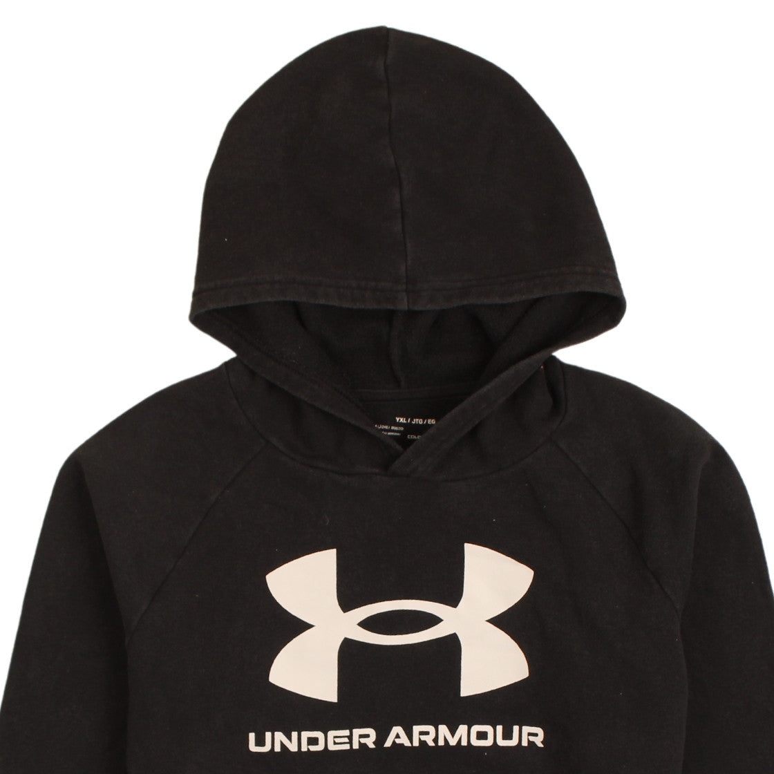 Under Armour Boys Black XL Pullover Hoodie with Logo Fleece ColdGear