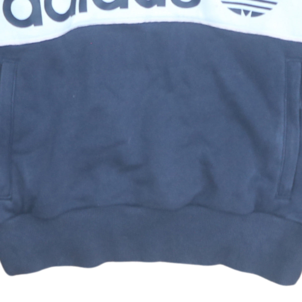 Adidas Womens Navy Blue Hoodie Size 6 1/2 Zip Pullover Sweatshirt