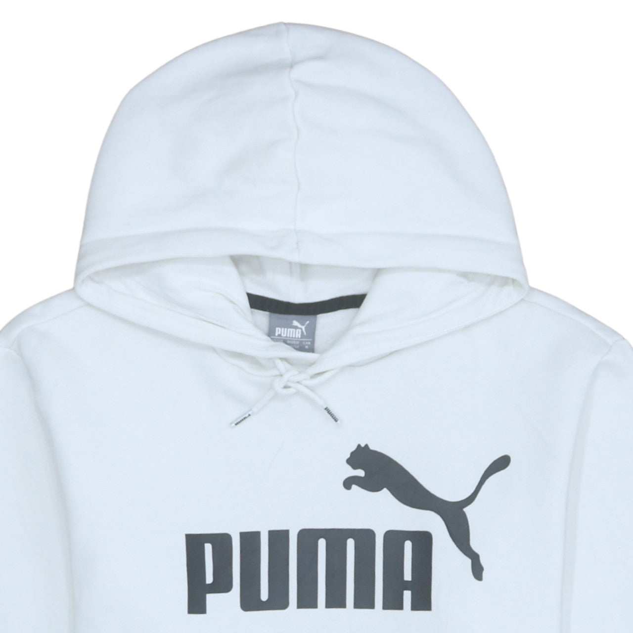 Puma Men's White Regular Fit Pullover Hoodie Size M