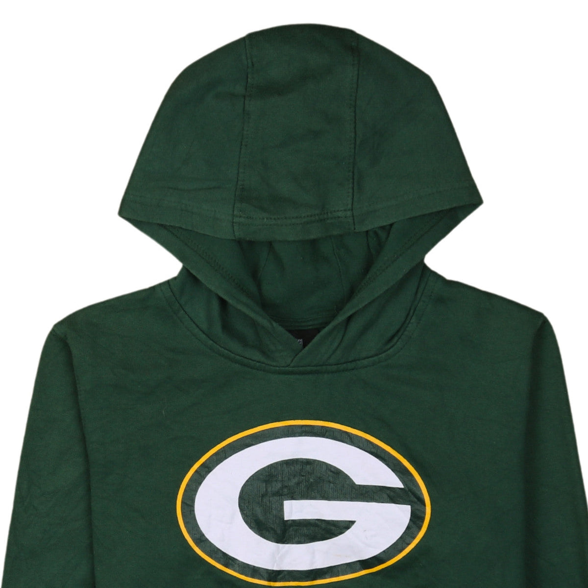 NFL Team Apparel Boys Green Pullover Hoodie Size 10-12 Graphic Print Cotton