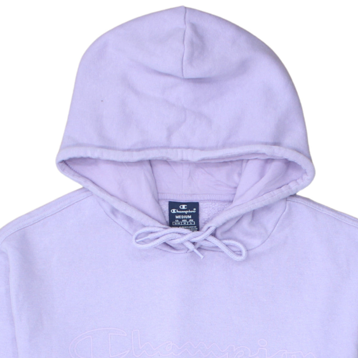 Champion Womens Lavender Pullover Hoodie Medium Cotton Blend