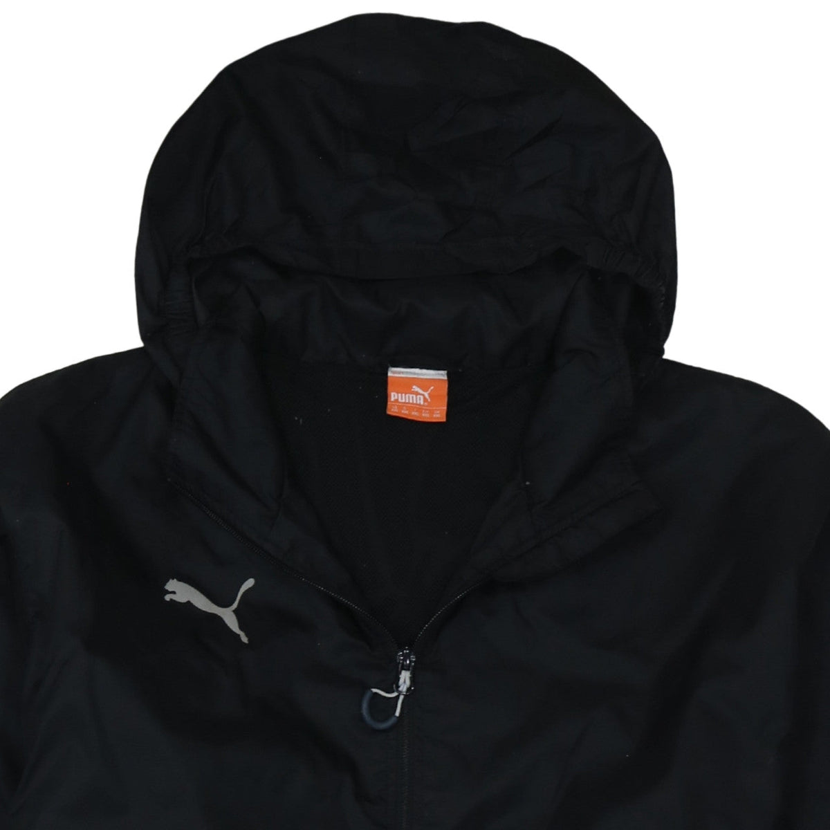 Puma Men's Black Hooded Windbreaker Jacket Size M