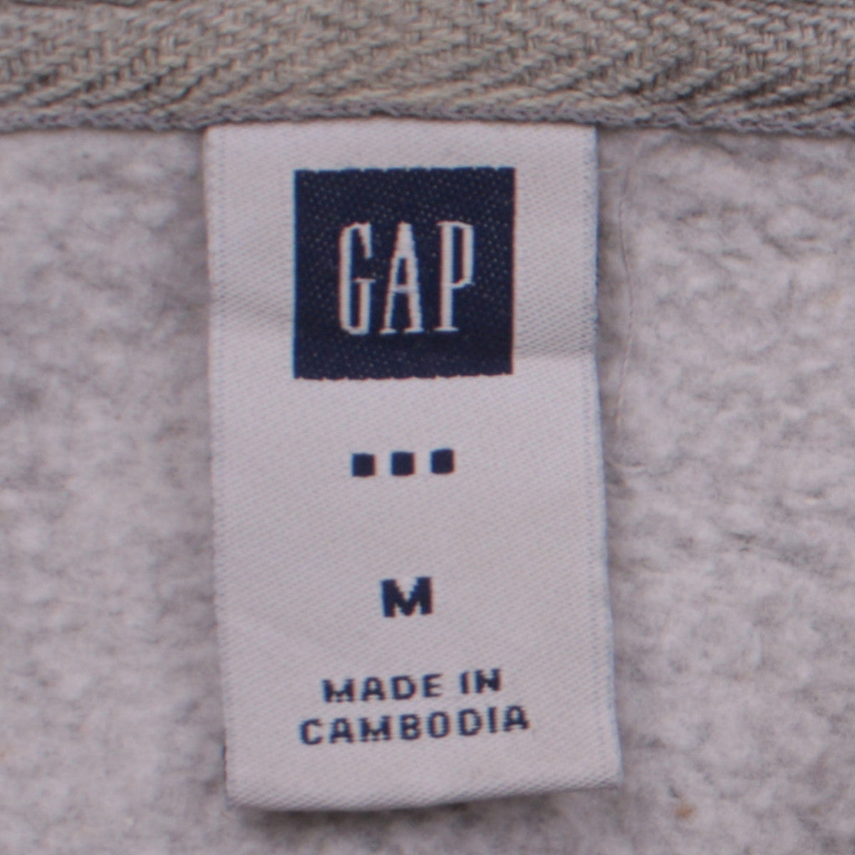 Gap Womens Grey Pullover Hoodie Medium Relaxed Fit Logo Sweatshirt