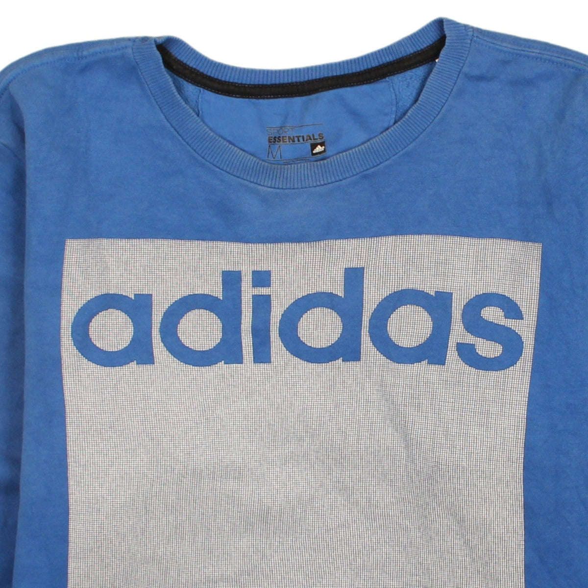 Adidas Men's Blue Crew Neck Sport Essentials Sweatshirt Medium