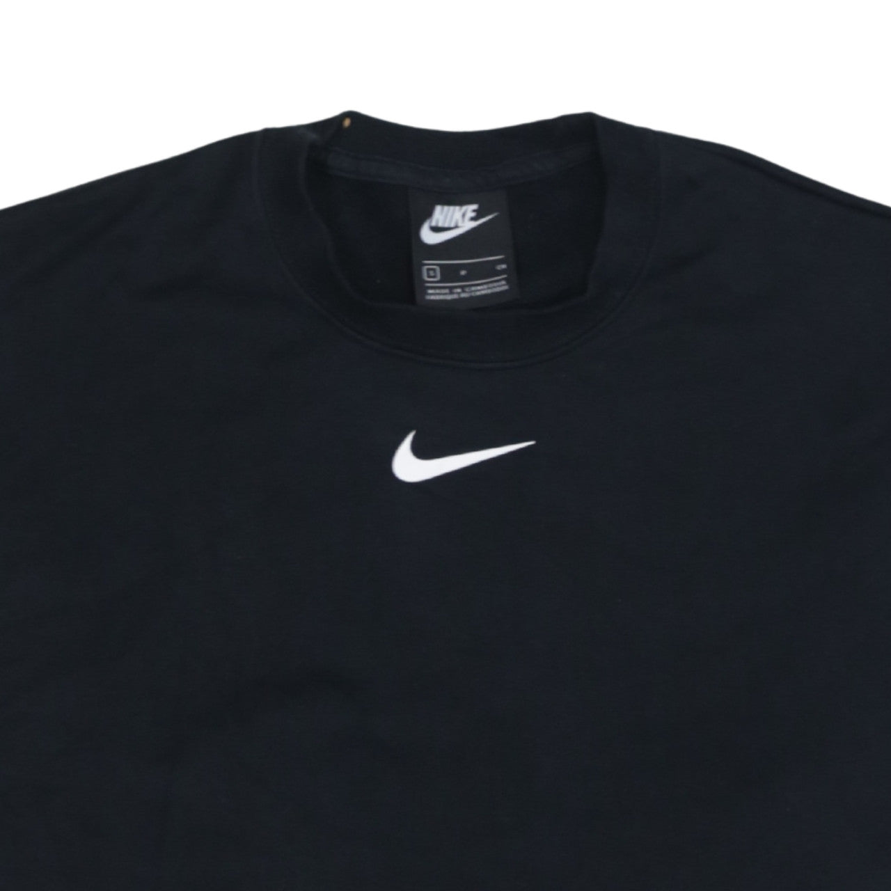 Nike Women's Black Small Cropped Pullover Sweatshirt