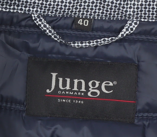 Junge Women’s Grey Puffer Jacket Size 12 Lightweight Quilted Coat