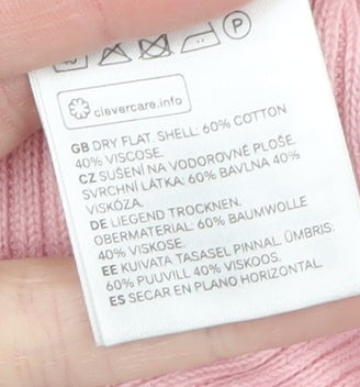 Lace Label Womens Pink XS Relaxed Knit Pullover Jumper