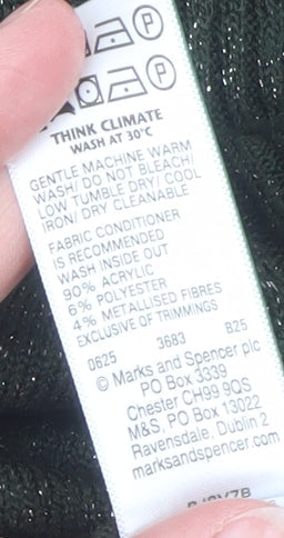 Marks & Spencer Women’s Green Crew Neck Acrylic Knit Jumper M