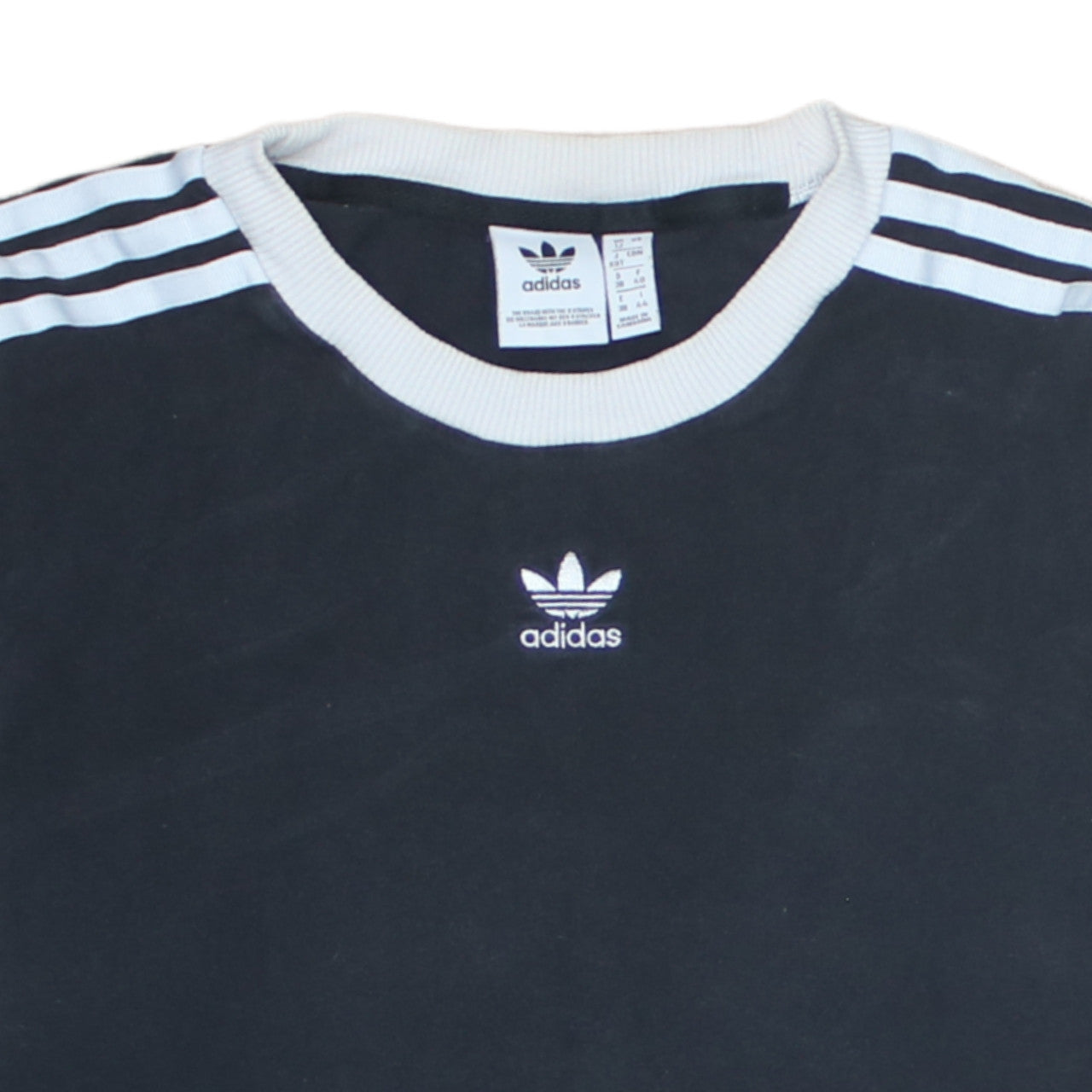 Adidas Women Black Long Sleeve Crew Neck Sweatshirt Size 12