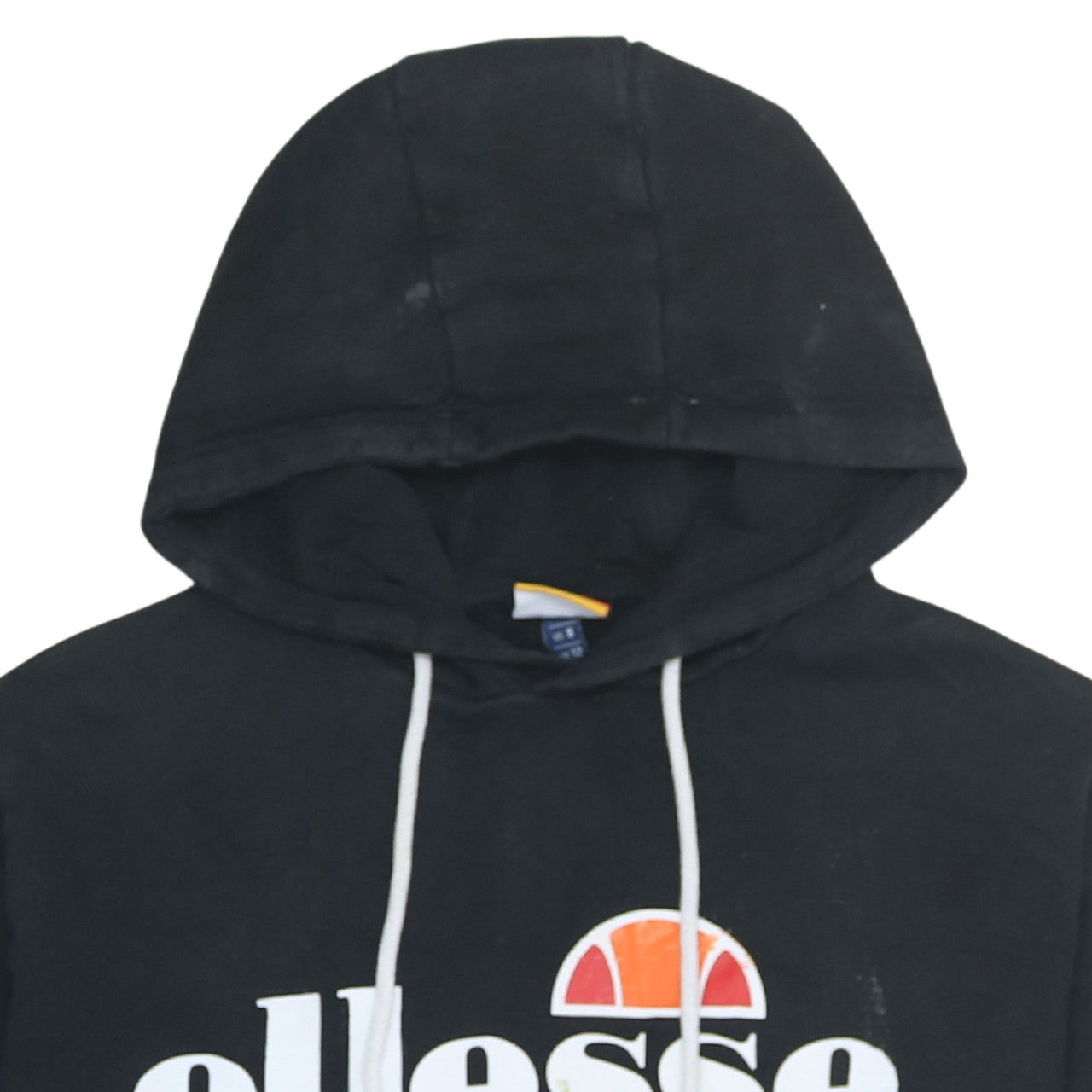 Ellesse Womens Black Hoodie UK 12 Pullover Logo Sweatshirt