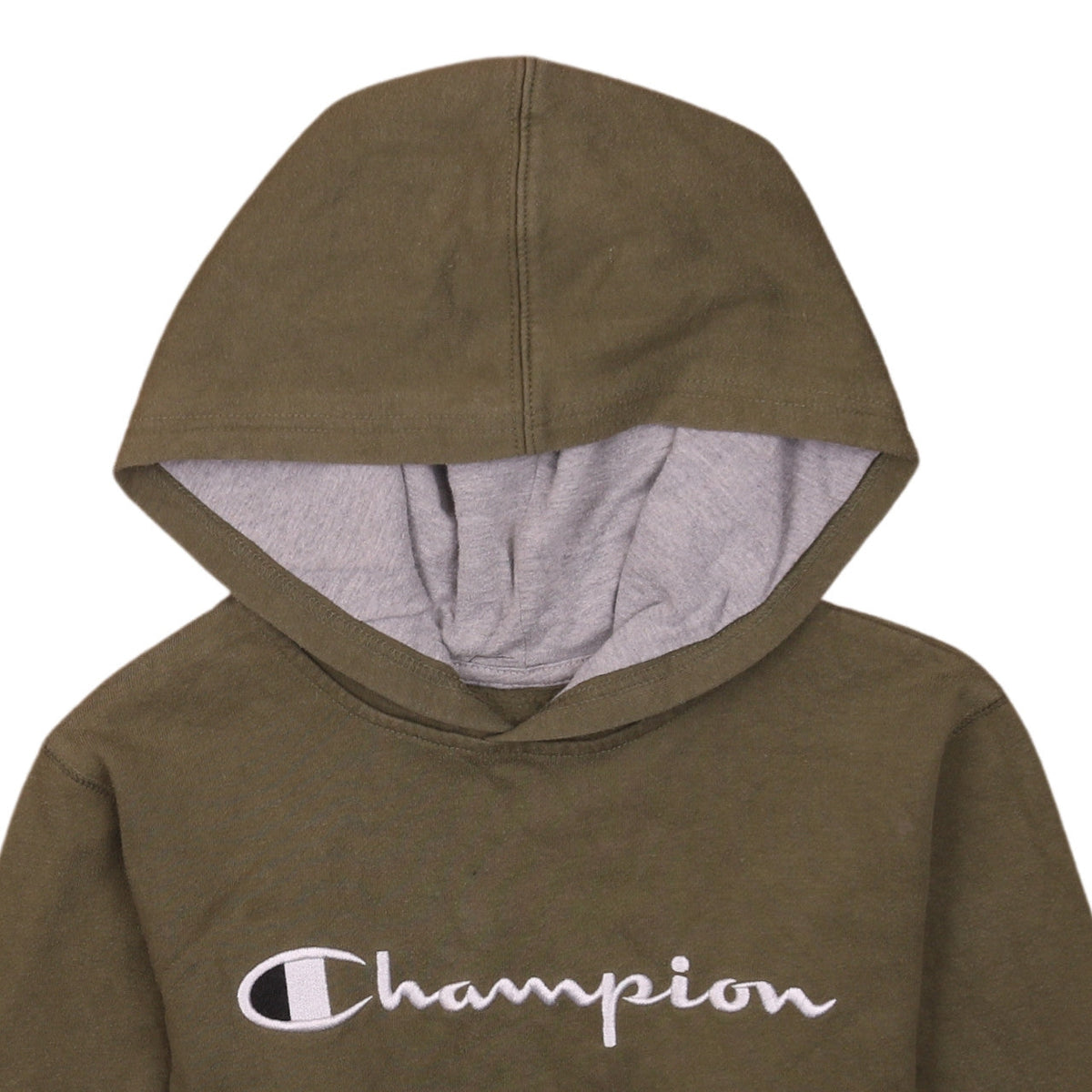 Champion Boys Khaki Hoodie Large Pullover Fleece Sweatshirt