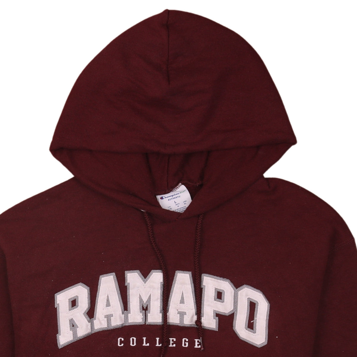 Champion Men's Red Ramapo College Pullover Hoodie L