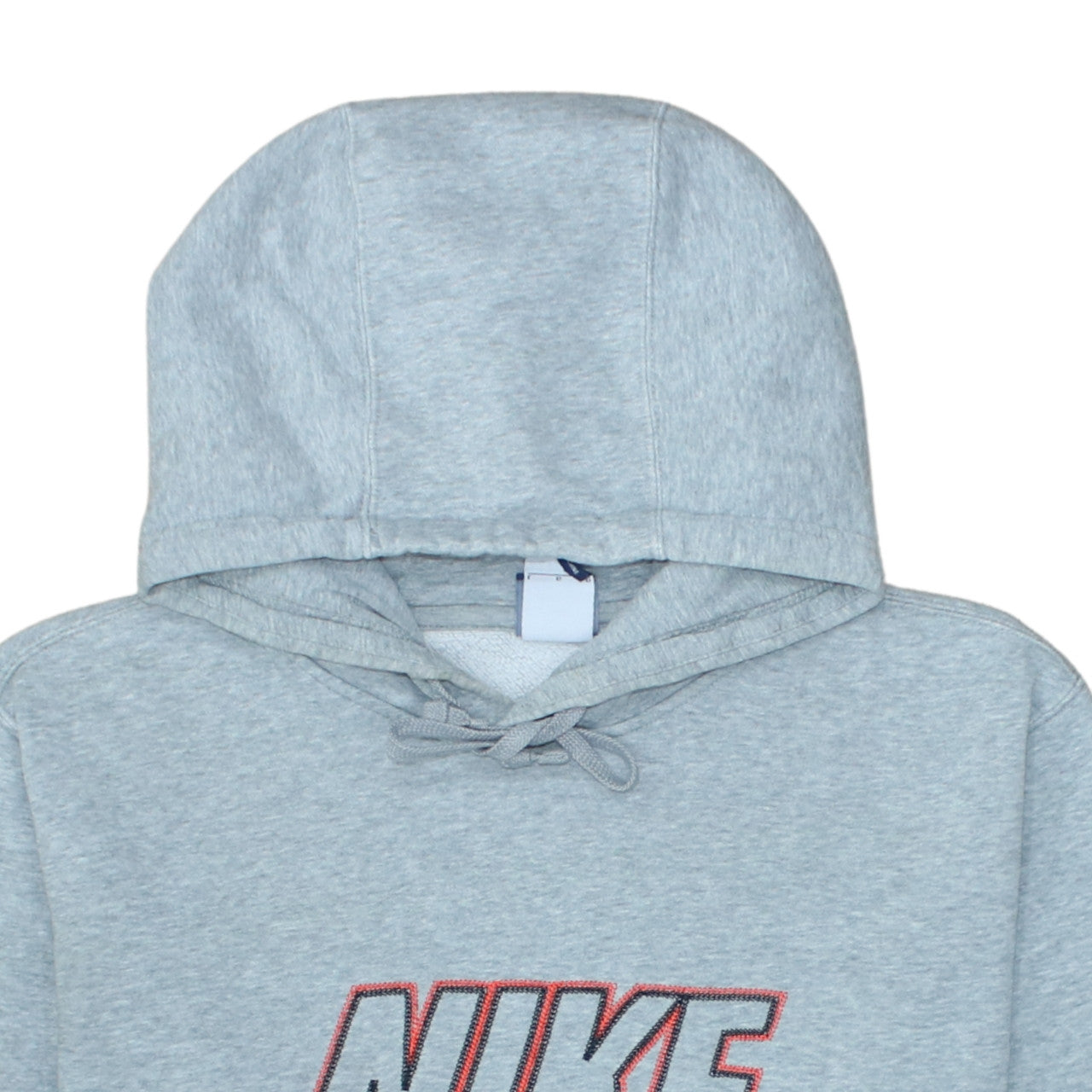 Nike Men's Grey Pullover Hoodie L Logo Fleece Casual Sportswear