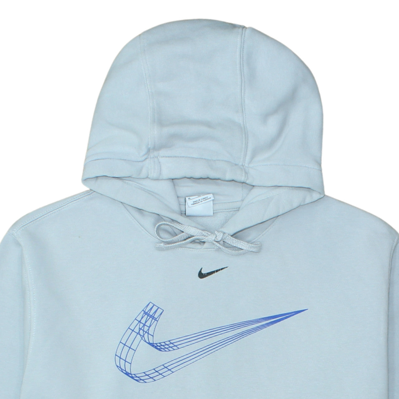 Nike Mens Light Blue XL Pullover Hoodie with Graphic Print