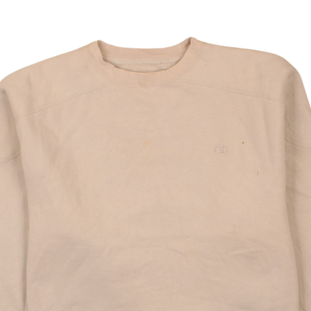 Champion Men's Beige Crew Neck Pullover Sweatshirt Size L