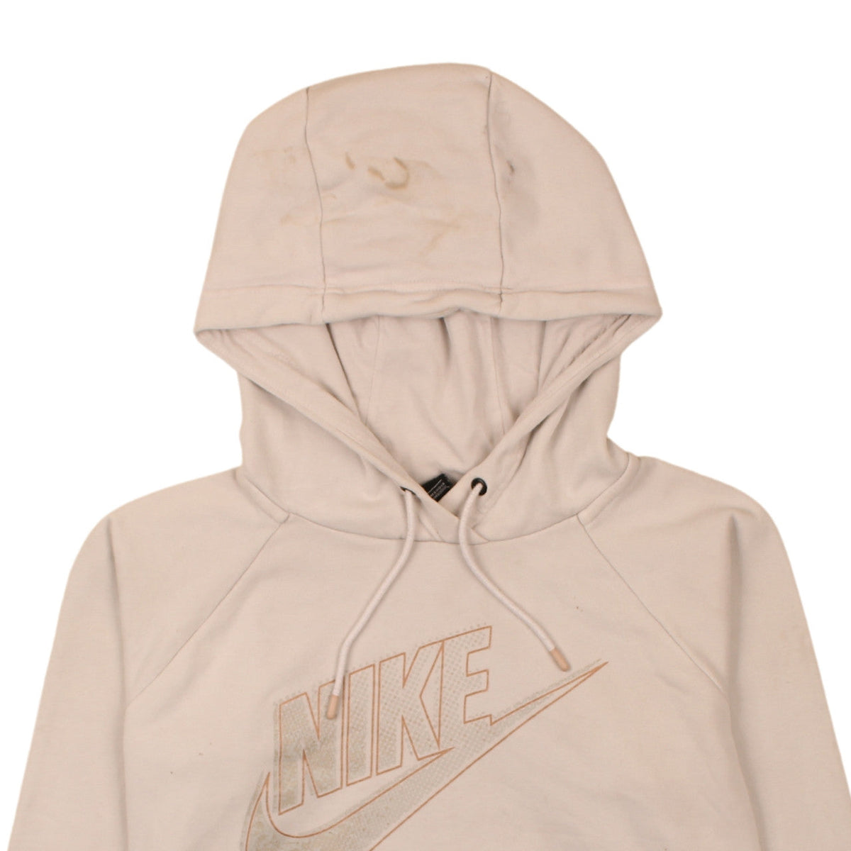 Nike Men’s Beige Pullover Hoodie M Regular Fit Sportswear