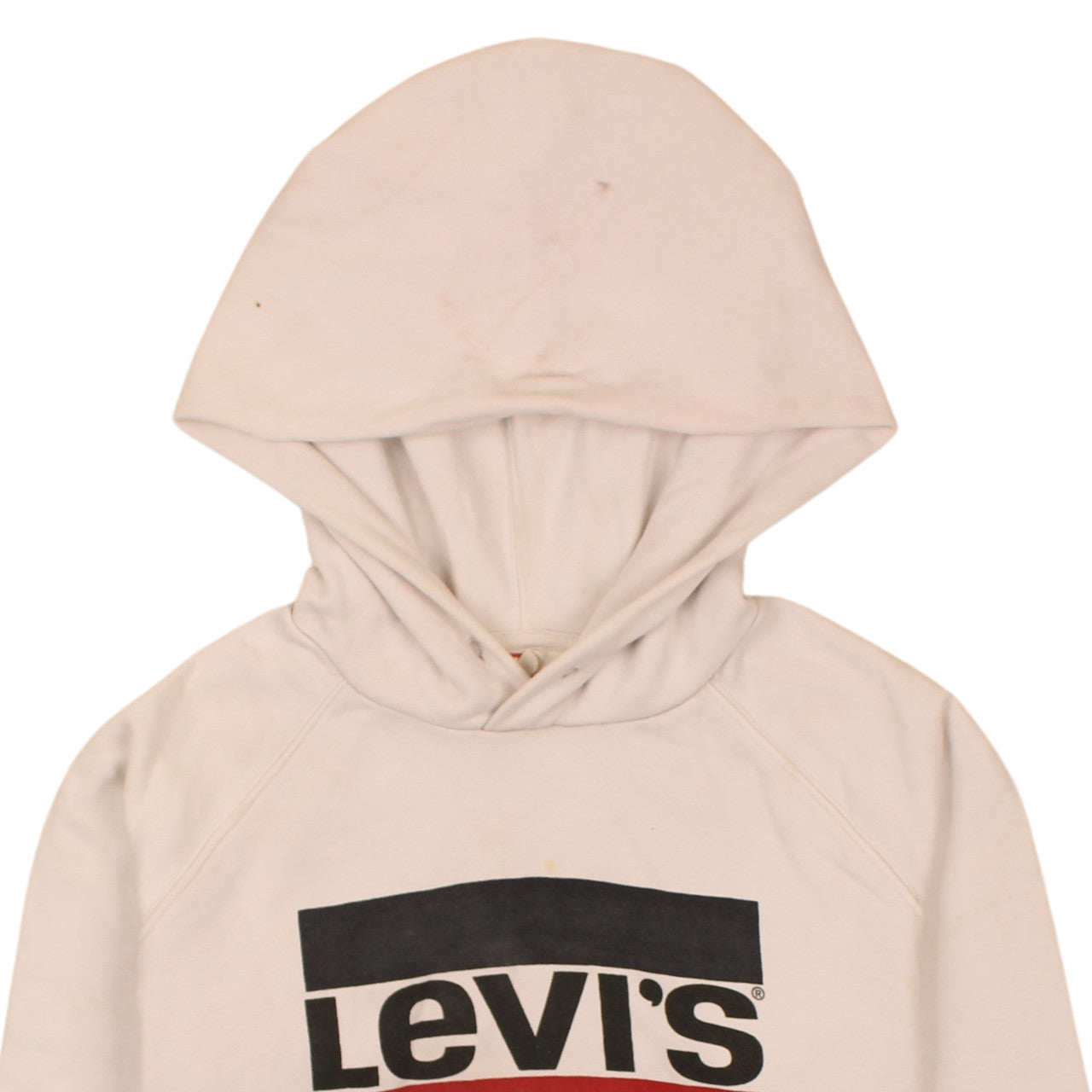 Levi's Men's White XS Pullover Hoodie with Logo Print