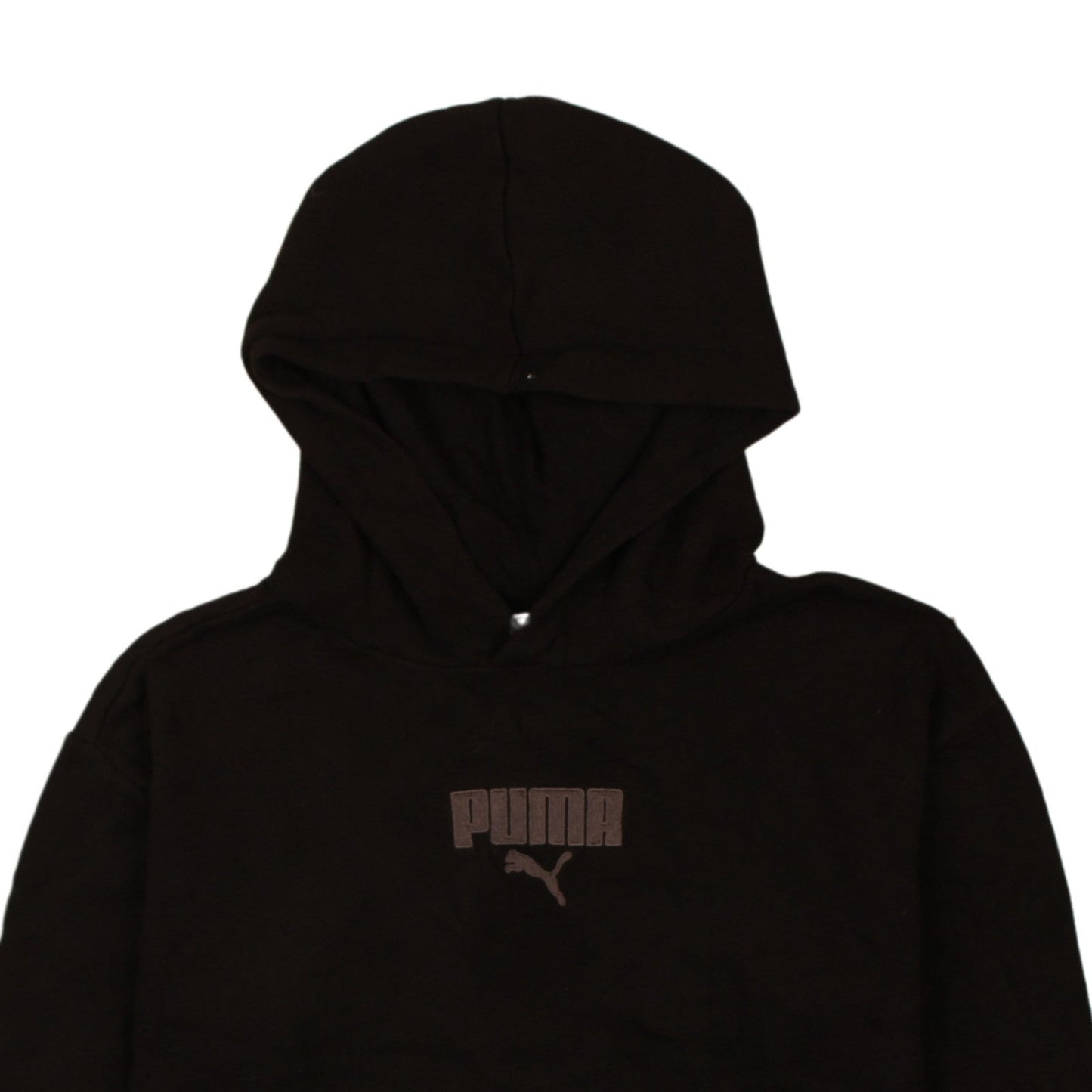 Puma Boys Black Pullover Hoodie 14-16 Years Regular Fit Fleece Sweatshirt