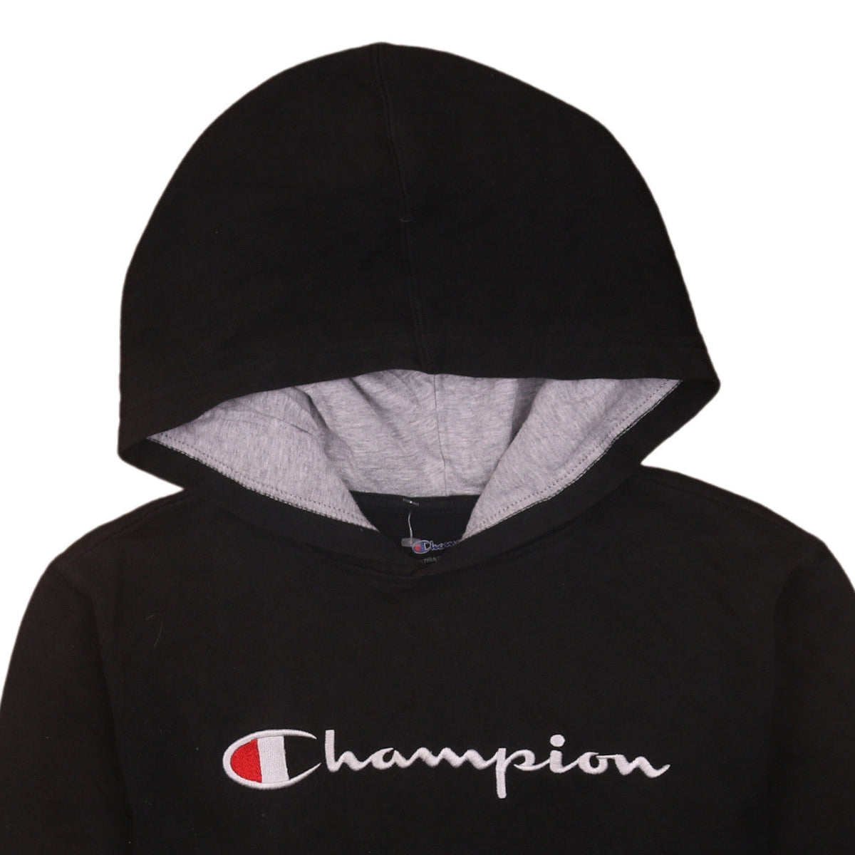 Champion Women's Black XL Pullover Hoodie with Logo Embroidery
