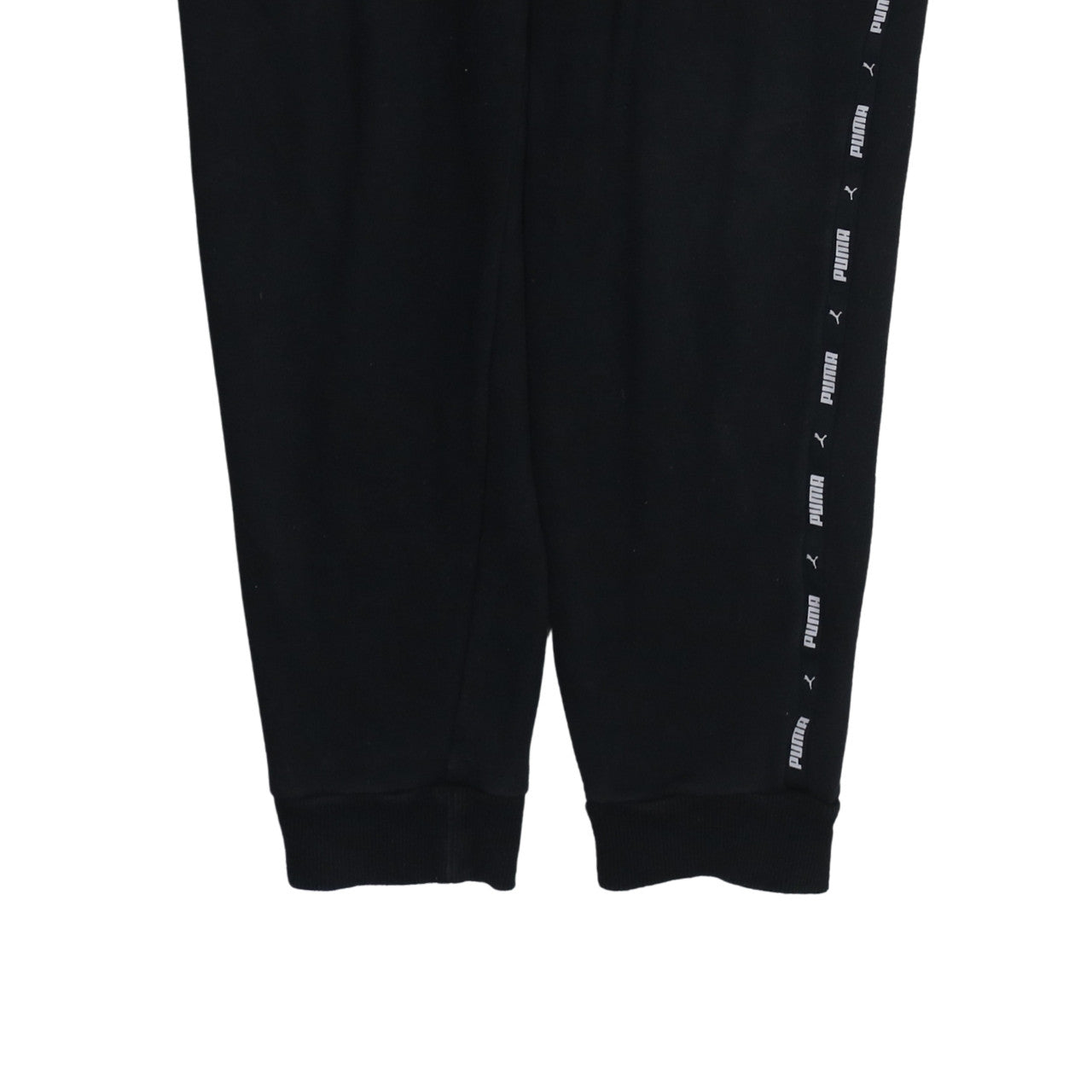 Puma Men's Black Jogger Trousers M Regular Fit Side Stripe