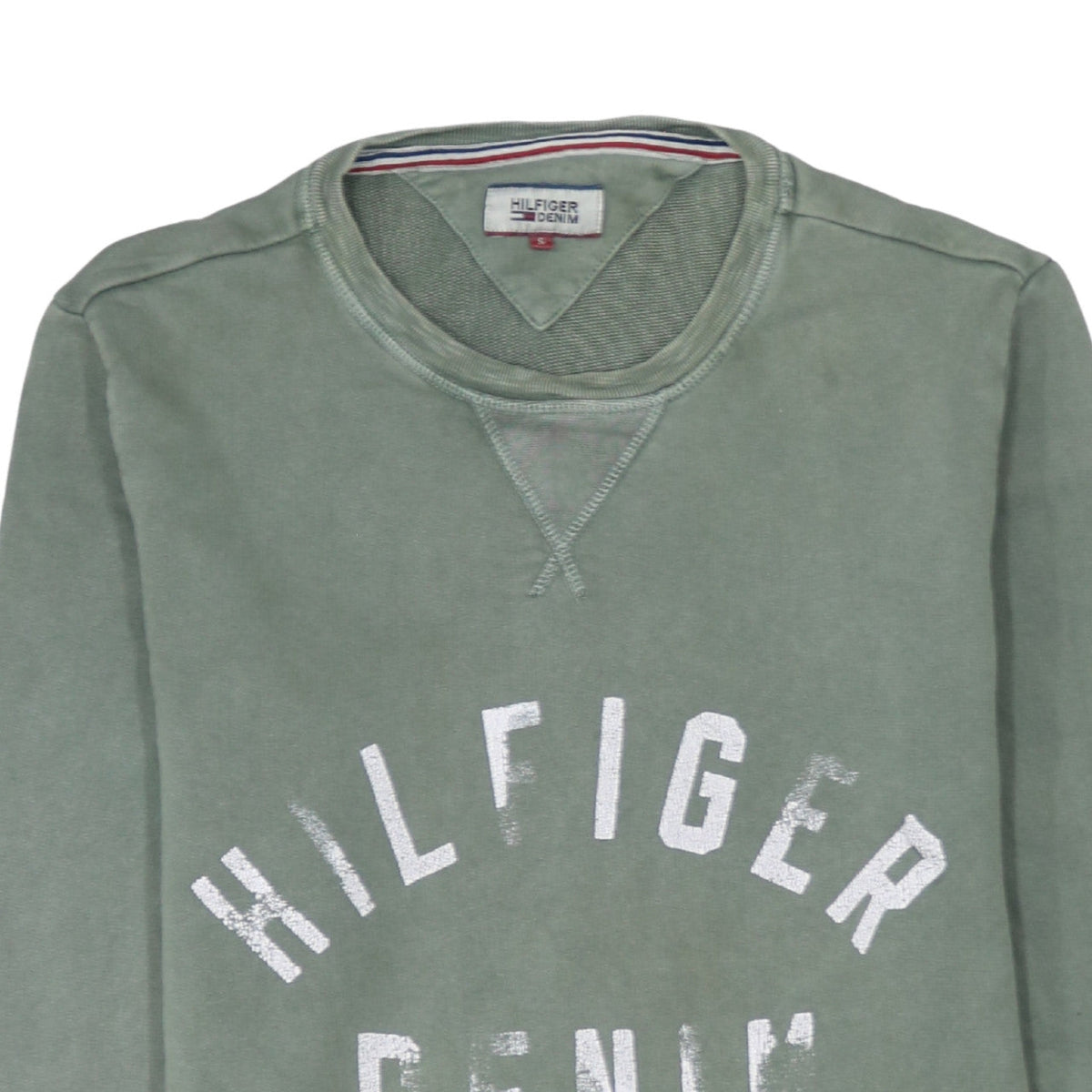 Tommy Hilfiger Men’s Green Logo Pullover Sweatshirt Size S