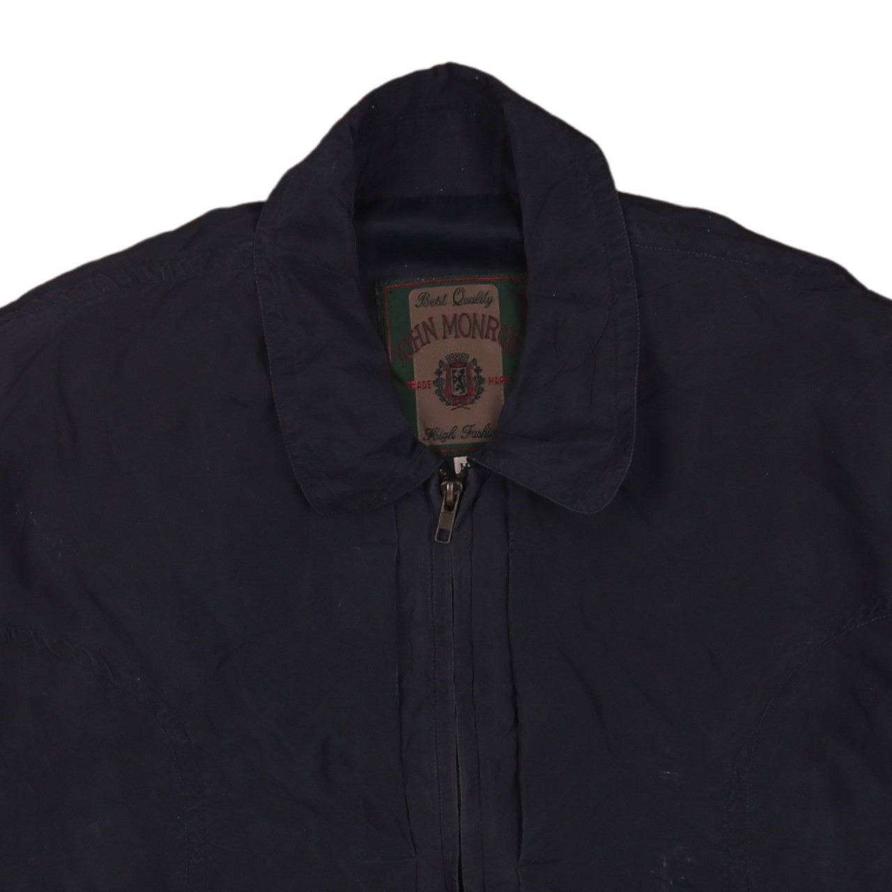John Monroe Men's Blue Cotton Zip Basic Jacket M