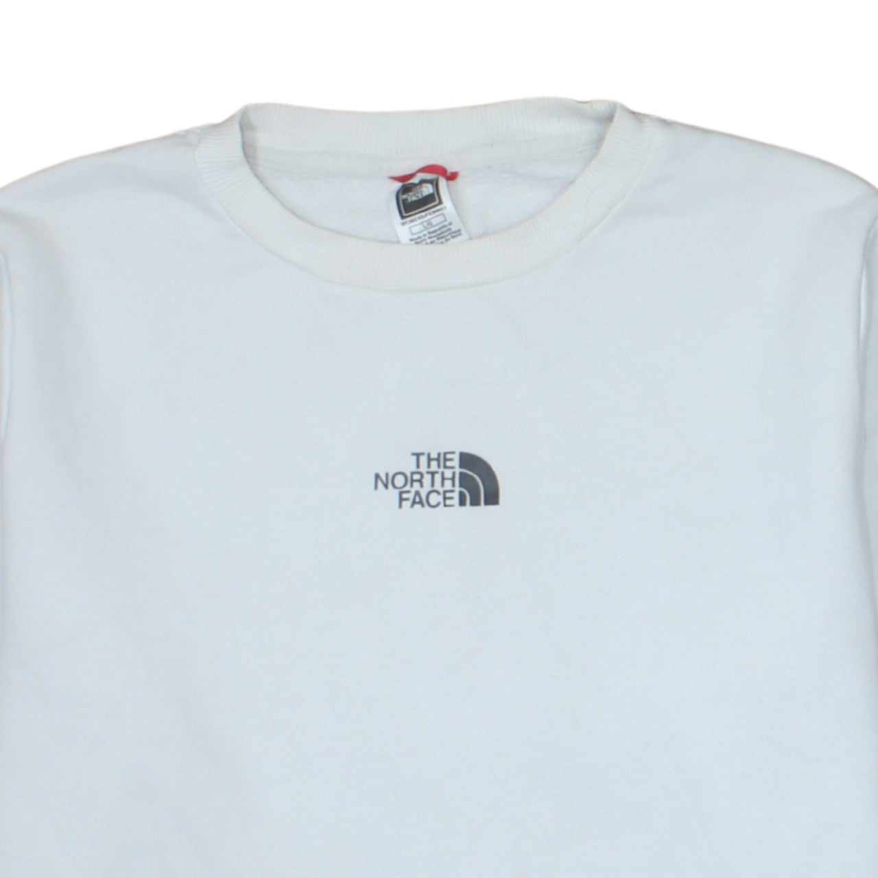 The North Face Womens White Cotton Blend Crew Neck Sweatshirt L