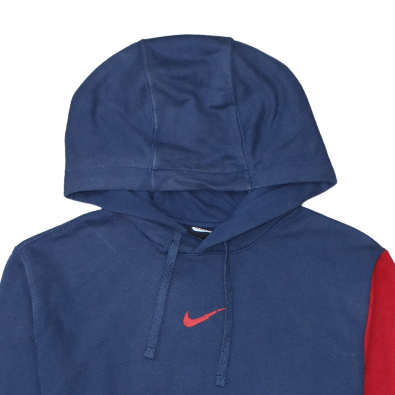 Nike Men's Blue and Red Pullover Hoodie Size S Cotton Blend