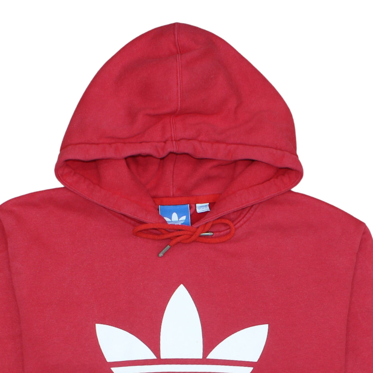 Adidas Men's Red Pullover Hoodie L Regular Fit Graphic Logo