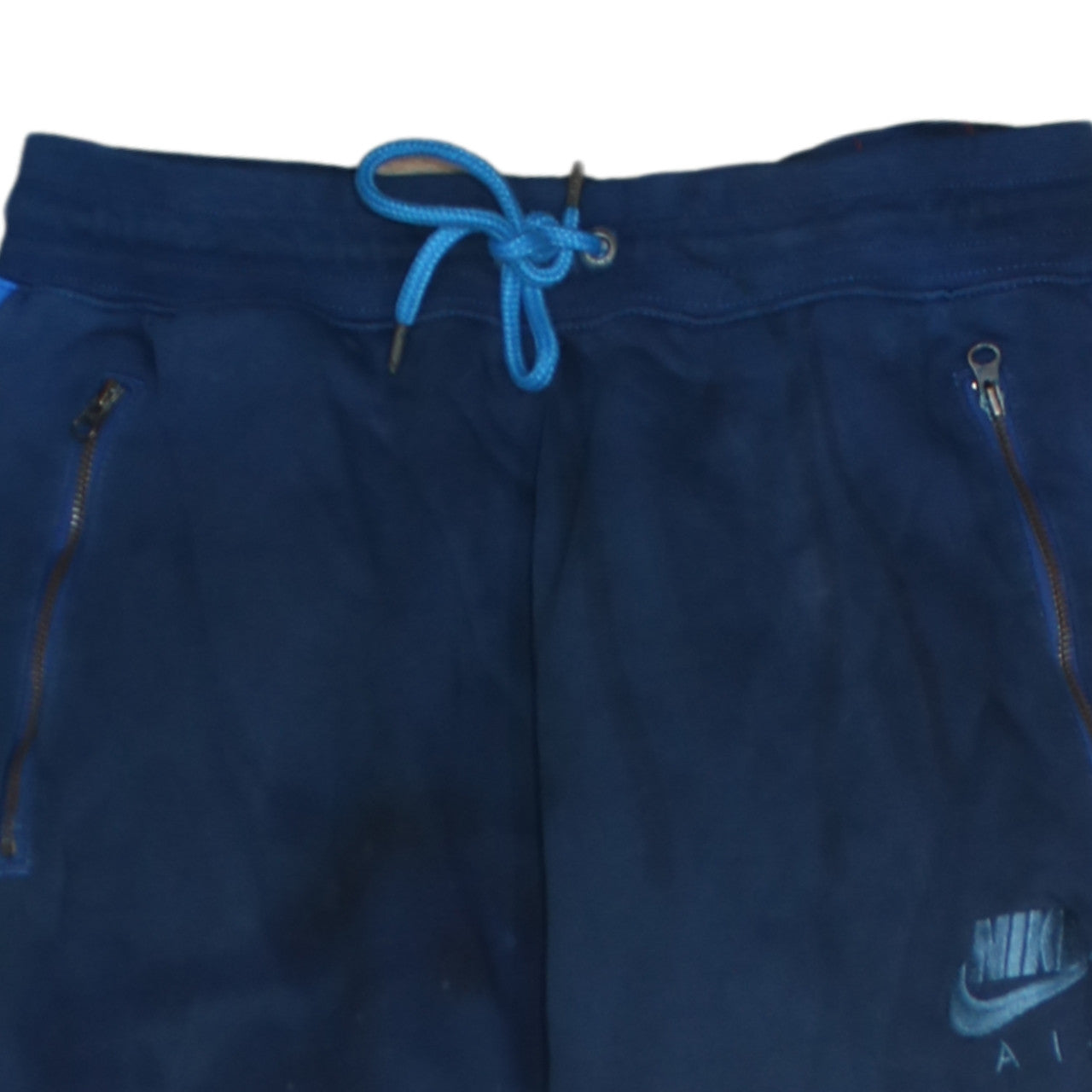 Nike Men's Blue Air Jogger Sweatpants S Regular Fit Fleece Tapered