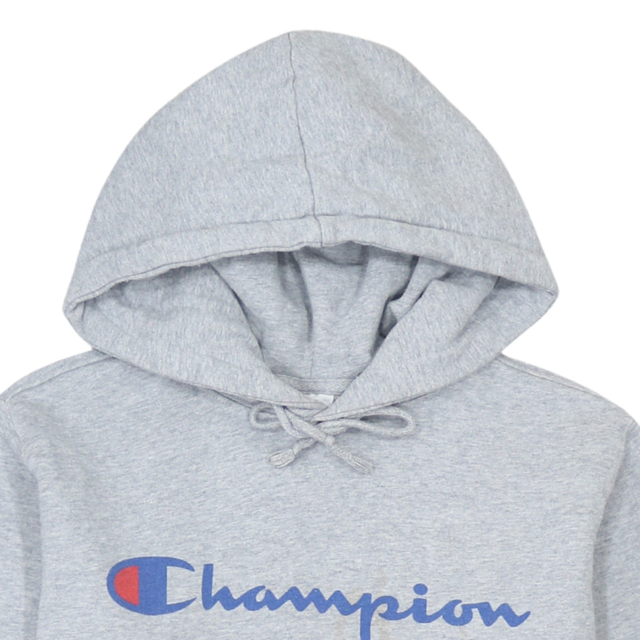 Champion Men's Grey Small Pullover Hoodie with Logo Print