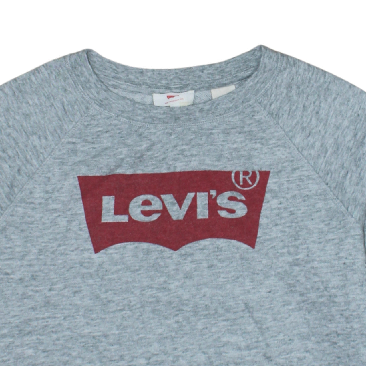 Levi's Men's Grey Logo Crew Neck Pullover Sweatshirt Size S