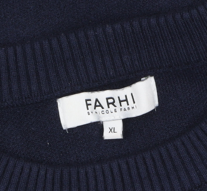 Farhi by Nicole Farhi Women's Navy Blue XL Crew Neck Jumper