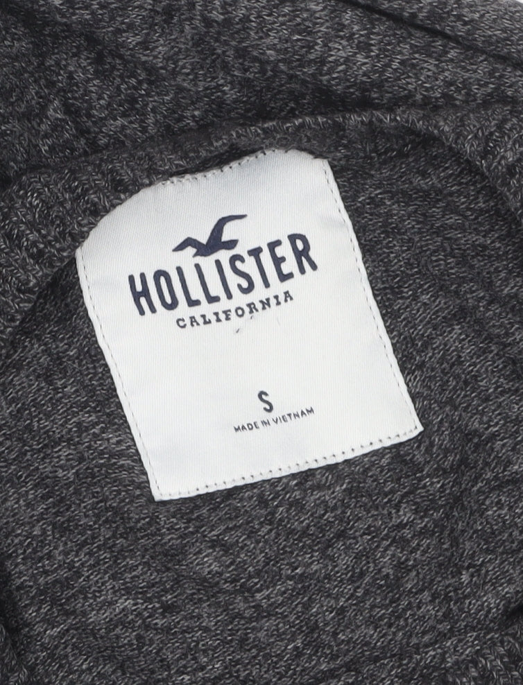 Hollister Men Grey Small Crew Neck Pullover Cotton Knit Jumper
