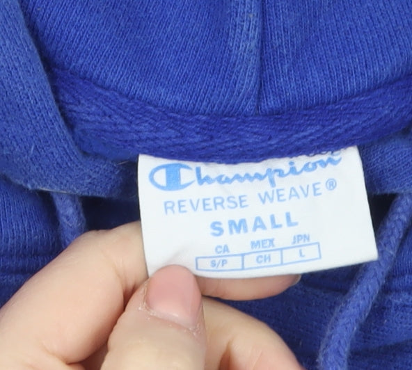 Champion Men's Blue Small Pullover Hoodie Reverse Weave Sports