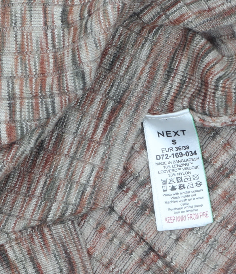 Next Womens Multicoloured Roll Neck Slim Fit Knit Jumper Size S
