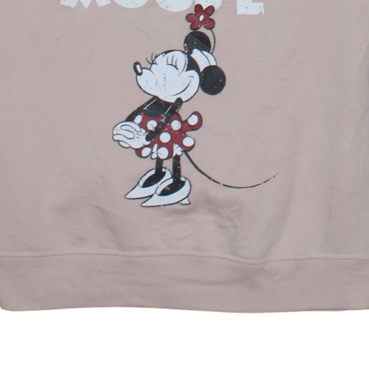Primark Disney Women Pink Minnie Mouse Pullover Sweatshirt 2XS