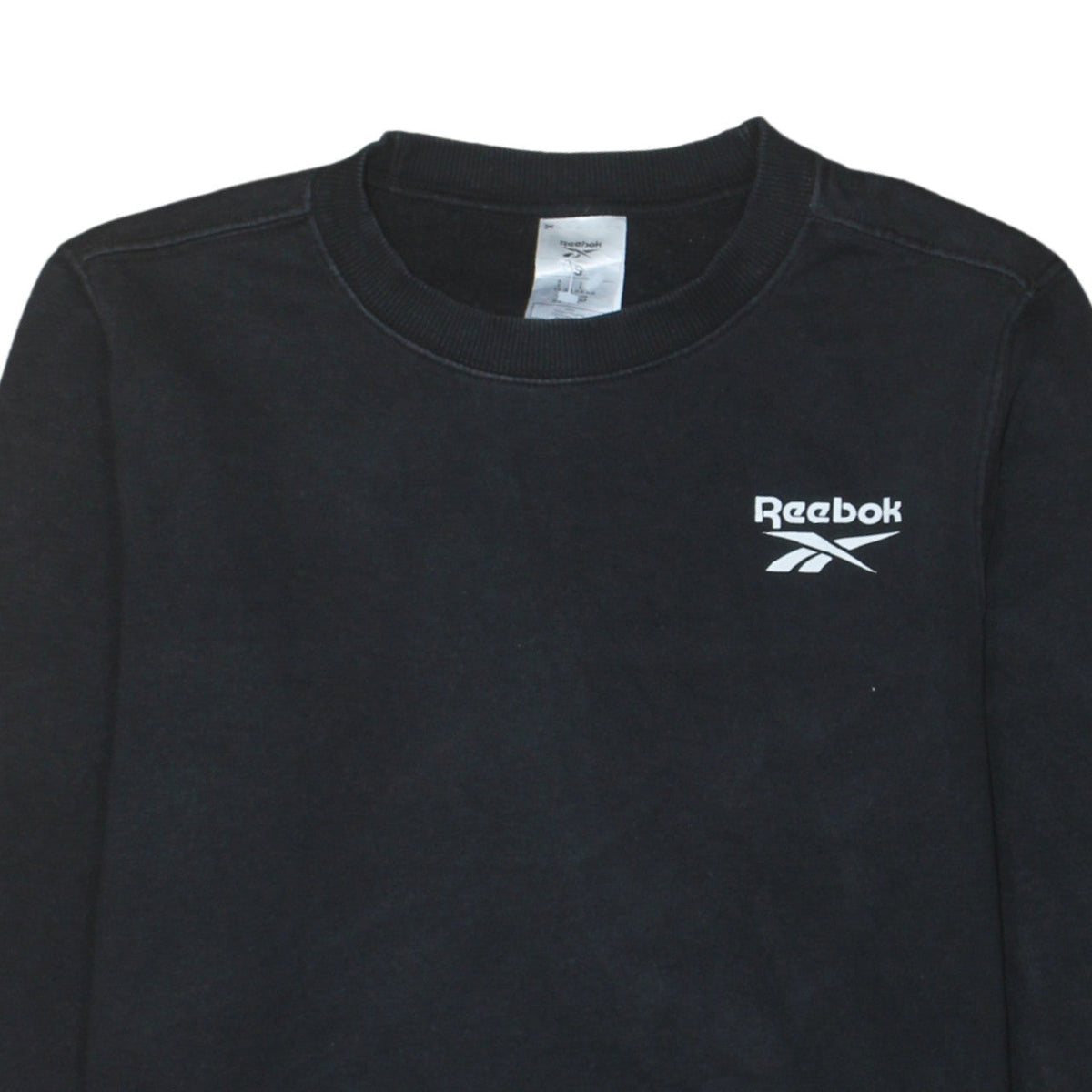 Reebok Men's Black Small Crew Neck Pullover Sweatshirt