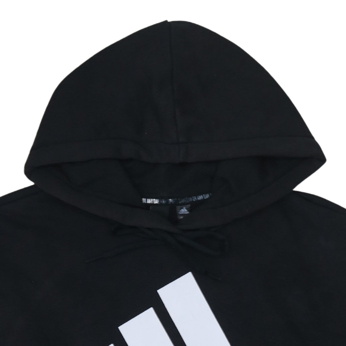 Adidas Women Black Small Pullover Hoodie with Logo Print