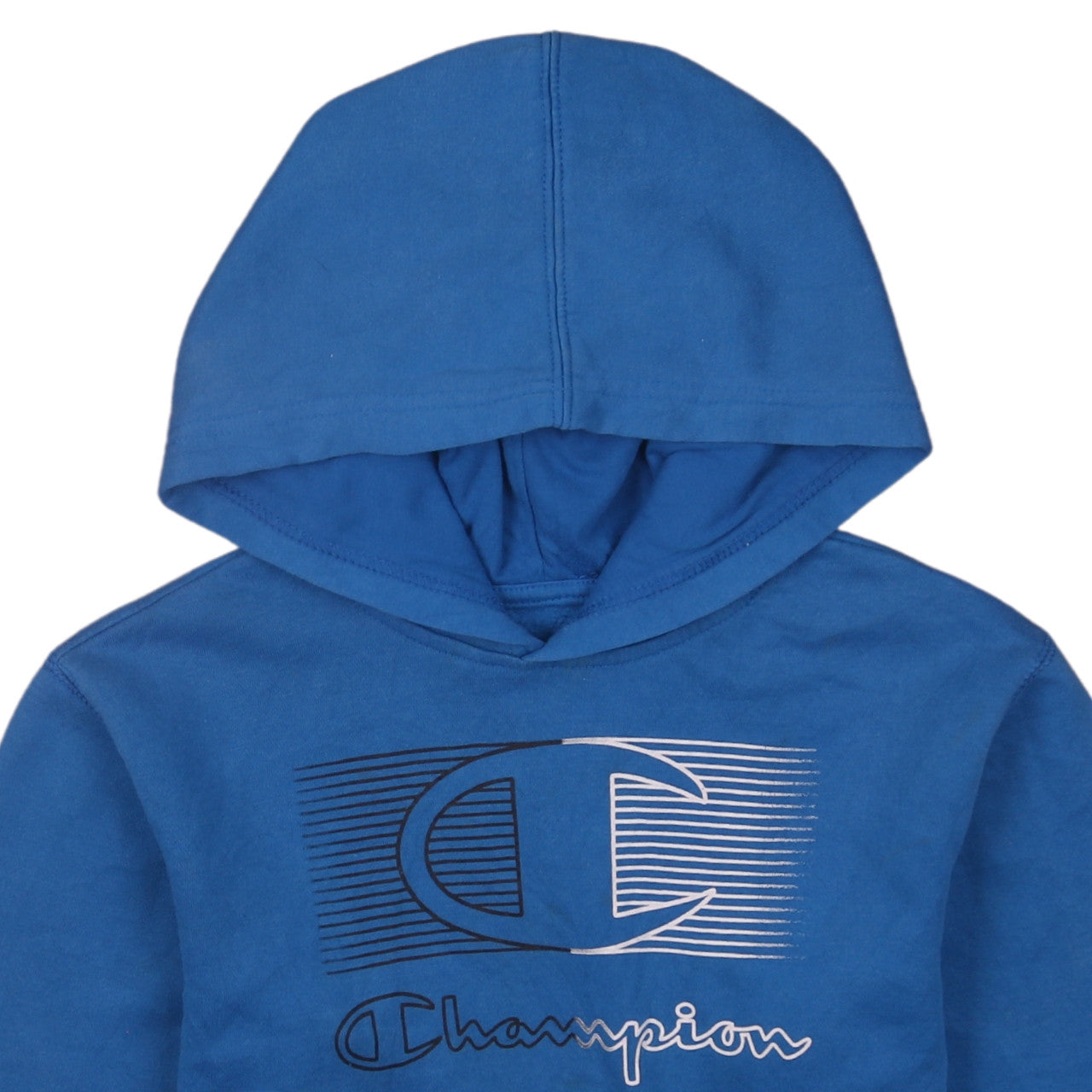 Champion Boys Blue Pullover Hoodie Size 14-16 Cotton Blend Logo Sweatshirt
