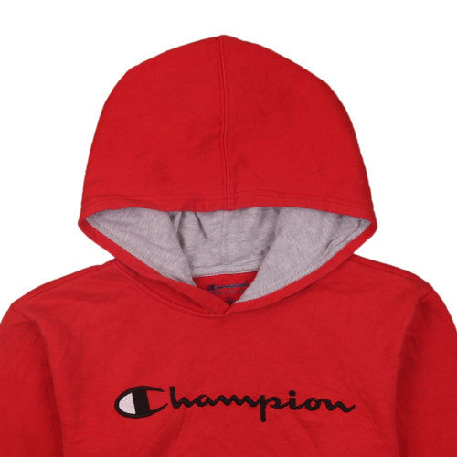 Champion Boys Red XL Pullover Hoodie Sweatshirt with Logo Detail