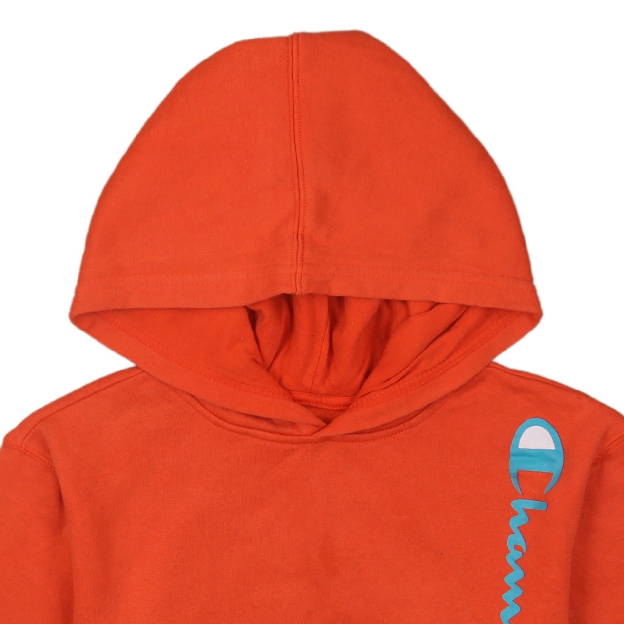 Champion Boys Orange Pullover Hoodie Size L Cotton Blend Fleece Sweatshirt