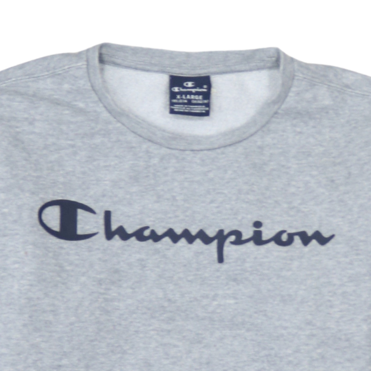 Champion Boys Grey Pullover Sweatshirt XL 13-14 Years Logo Crew Neck Fleece