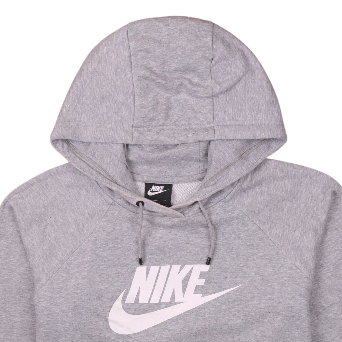Nike Women's Grey Pullover Hoodie L Hooded Sweatshirt