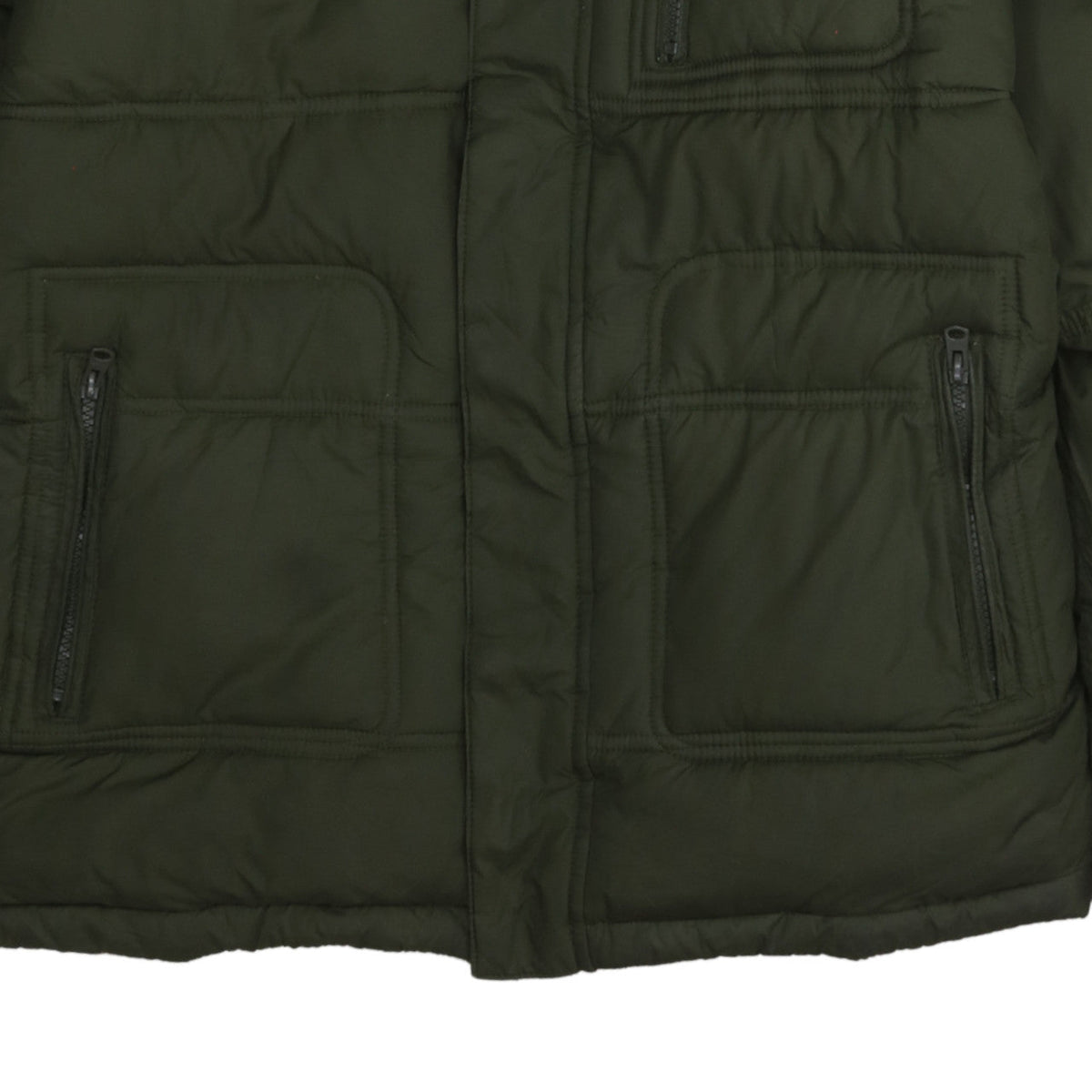 Wrangler Men's Green Puffer Jacket M Hooded Winter Coat